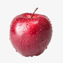 新鲜红色水珠苹果素材
