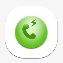 效果标识绿色电话图标立体化ICON图标高清图片