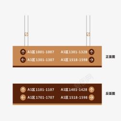 VI导示区域导向吊牌图标高清图片