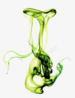 魔幻线条绿色烟雾高清图片