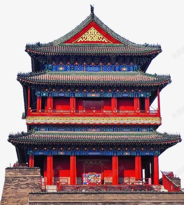 中国古代城门楼psd免抠素材_新图网 https://ixintu.com 中国风 城门楼 建筑 装饰图案