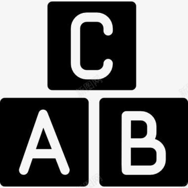 ABC块图标图标