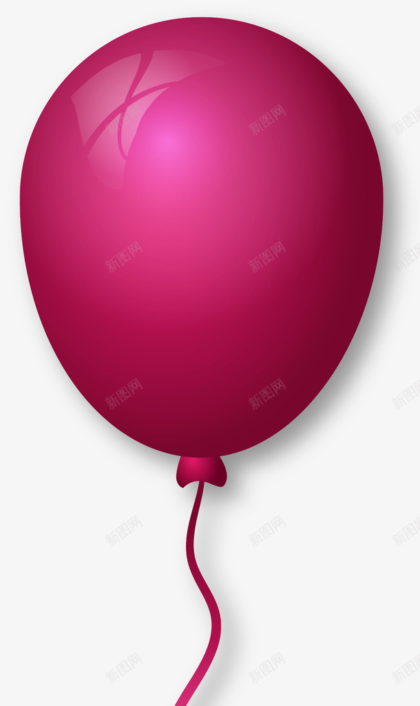 玫红色单个气球png免抠素材_新图网 https://ixintu.com 一颗气球 单个 单个气球 卡通美丽气球 卡通风格 气球 玫红色 美丽的气球