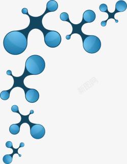 蓝色结构体蓝色生物科技结构体高清图片