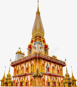 叩拜泰国佛像泰国寺庙佛教抠图元素高清图片