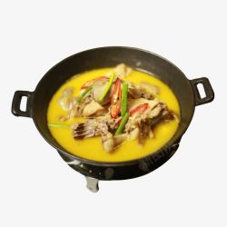 架子咖喱铁锅炖鸡素材