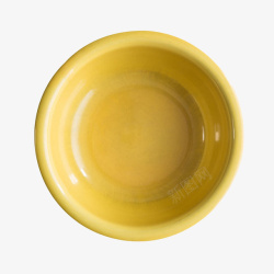 黄色空的碗陶瓷制品实物素材