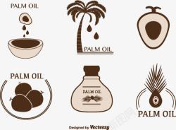 调味油自然的椰子矢量图高清图片