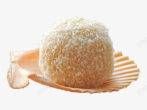 糯米糍粑png免抠素材_新图网 https://ixintu.com 扇贝 扇贝上的糯米薯球 糯米球 糯米薯球 薯球 薯粉 香甜