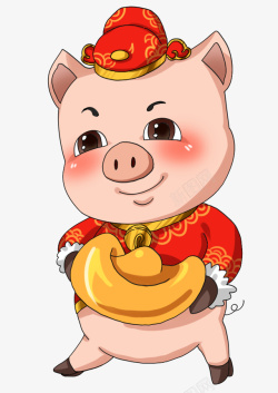 2019猪年彩绘卡通猪素材
