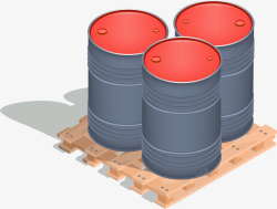 装饰放置手绘油桶矢量图高清图片