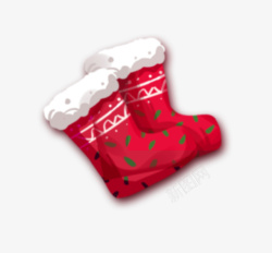 冬季厚袜子圣诞节红袜子高清图片
