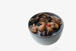 茶树菇无花果煲鸡汤素材