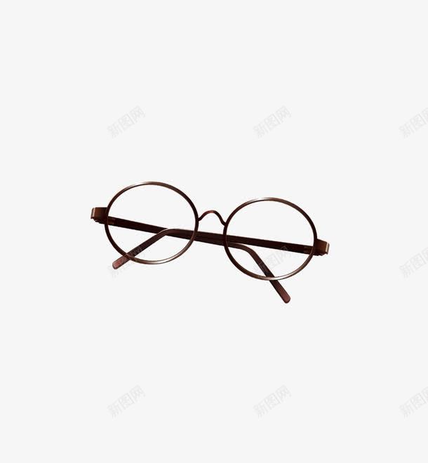 棕色的眼镜png免抠素材_新图网 https://ixintu.com 眼镜 老花镜 近视镜