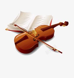 小提琴与音谱素材