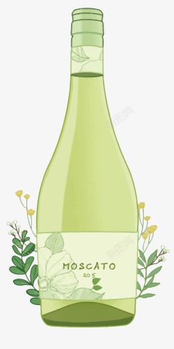 甜白葡萄酒莫斯卡甜白葡萄酒高清图片