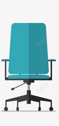 卡通椅子png免抠素材_新图网 https://ixintu.com 办公椅 卡通 卡通椅子 电脑椅 青色 靠背椅