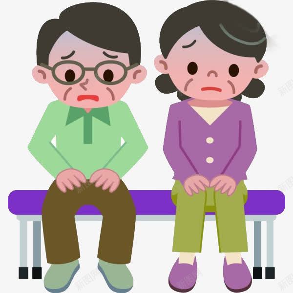 坐着的夫妻png免抠素材_新图网 https://ixintu.com 中年夫妻 卡通 女人 手绘 板凳 男人 眼镜 简笔 紫色的