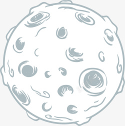 手绘月球人类月球日坑洼月球高清图片