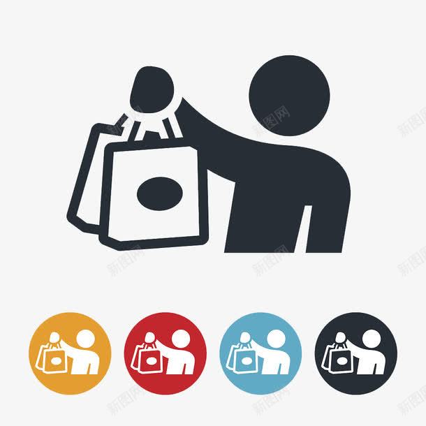 举起购物袋的人物图标png_新图网 https://ixintu.com 举东西 举东西的图标 举起购物袋 人物图标 图标 购物 购物袋图标