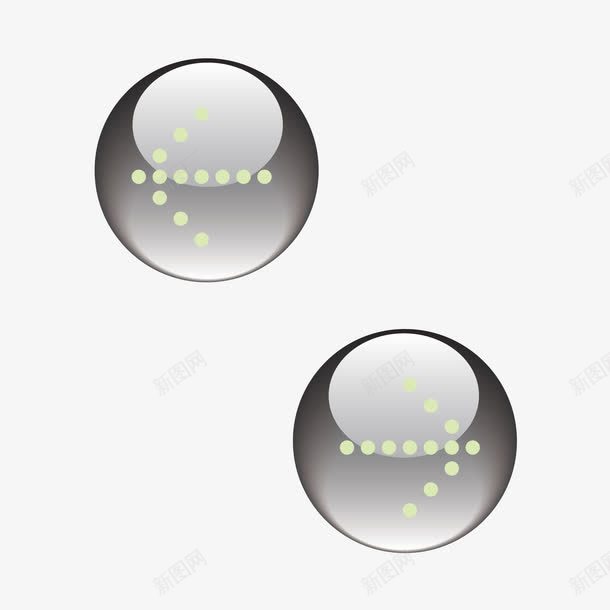 水银色按钮矢量图图标ai_新图网 https://ixintu.com 反光水晶 左右按钮 时尚 白色单箭头 矢量源文件素材 矢量图