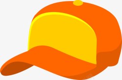 棒球帽手绘橙色棒球帽高清图片
