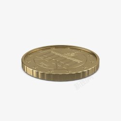 德国欧元50分硬币素材