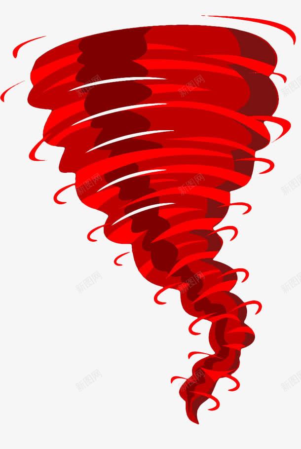 手绘红色飓风png免抠素材_新图网 https://ixintu.com 天气 手绘 暴风 红色 风 飓风