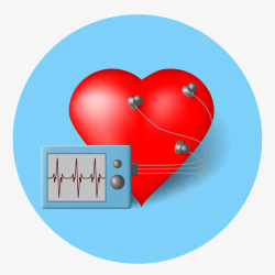 打针管医疗车医疗心脏急救心电图监测图标矢量图高清图片