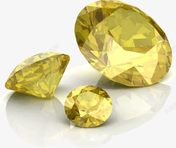 金色发光的钻石图png免抠素材_新图网 https://ixintu.com 一堆宝石 一堆钻石 宝石 矢量宝石 红宝石 钻石