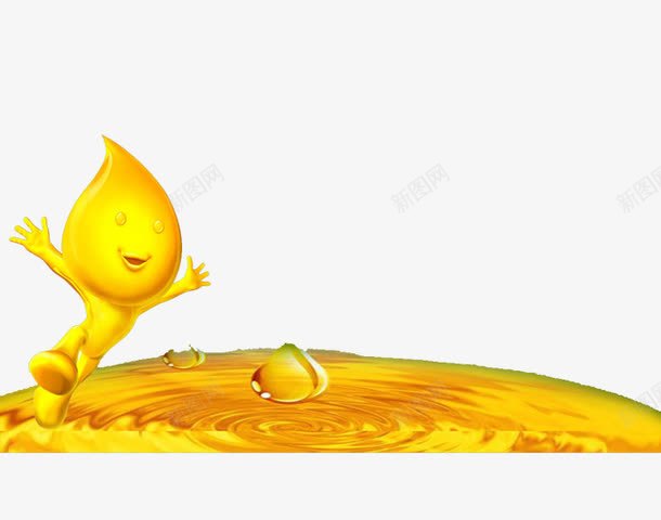 油png免抠素材_新图网 https://ixintu.com 卡通 橄榄油 油滴 食用油 黄色