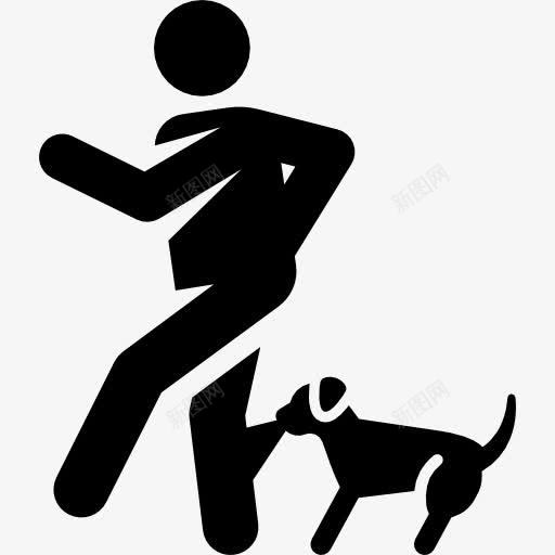 咬图标png_新图网 https://ixintu.com humanpictos 人 公园遛狗 动物咬伤 宠物 撕咬 教练 狗 狗的训练 遛狗
