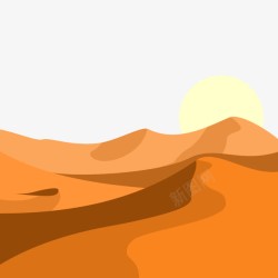 沙漠与日落素材