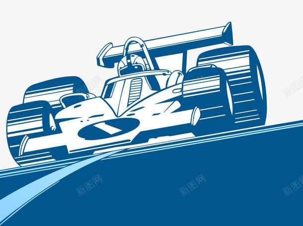 蓝色赛车F1赛道png免抠素材_新图网 https://ixintu.com F1 F1赛道 方程式 比赛专用 竞技项目 蓝色海洋赛车 赛车手 赛道 锦标赛