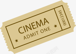 黄色电影票电影节电影院电影票高清图片
