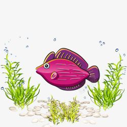 小鱼插画小鱼卡通海洋生物海洋世界高清图片