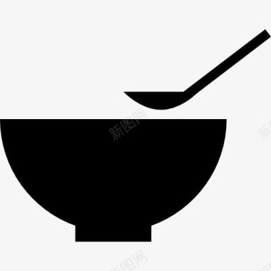 碗和勺子图标图标