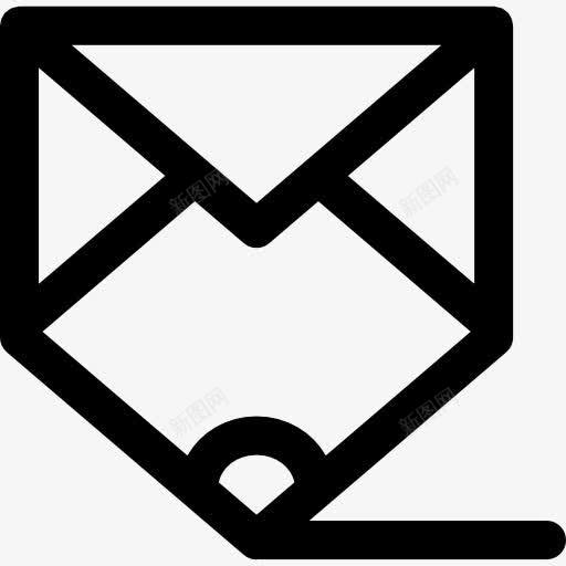 笔尖变成一个信封图标png_新图网 https://ixintu.com 书写电子邮件 信封 写邮件 接口 笔 邮件