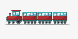 列车插画手绘卡通红色火车高清图片