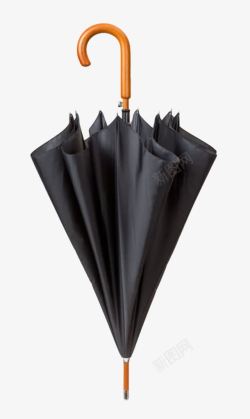 黑色折叠出门遮阳伞实物素材