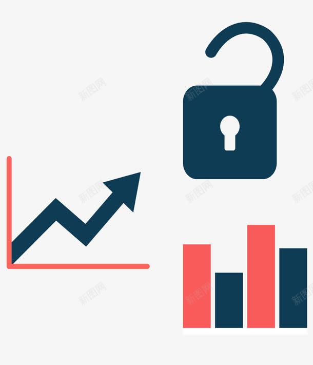 扁平化数据直方图png免抠素材_新图网 https://ixintu.com 扁平化 折线图 折线图符号 数据 直方图 锁
