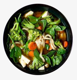 菠菜面饺子蔬菜面条高清图片
