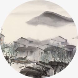 圆形古画古画高清图片