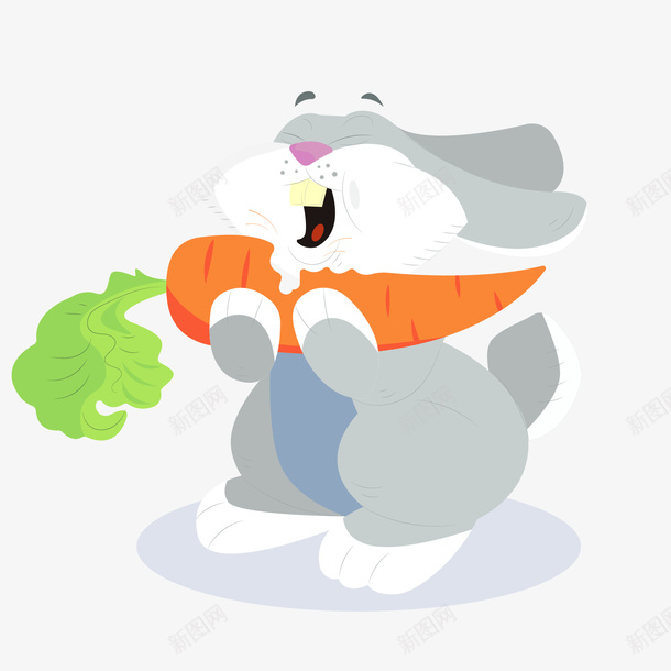 灰色吃胡萝卜的卡通兔子矢量图ai免抠素材_新图网 https://ixintu.com 兔子 卡通兔子 吃胡萝卜兔子 灰色 白色 胡萝卜 矢量图