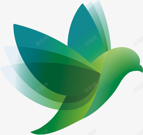 绿鸟标识图标cdr_新图网 https://ixintu.com 小鸟logo 绿色 绿色的鸟 绿鸟矢量图