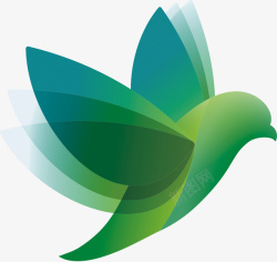 小鸟矢量logo绿鸟标识图标高清图片