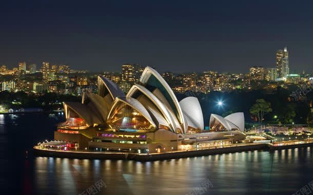 夜晚的悉尼歌剧院jpg设计背景_新图网 https://ixintu.com 夜晚 悉尼 歌剧院