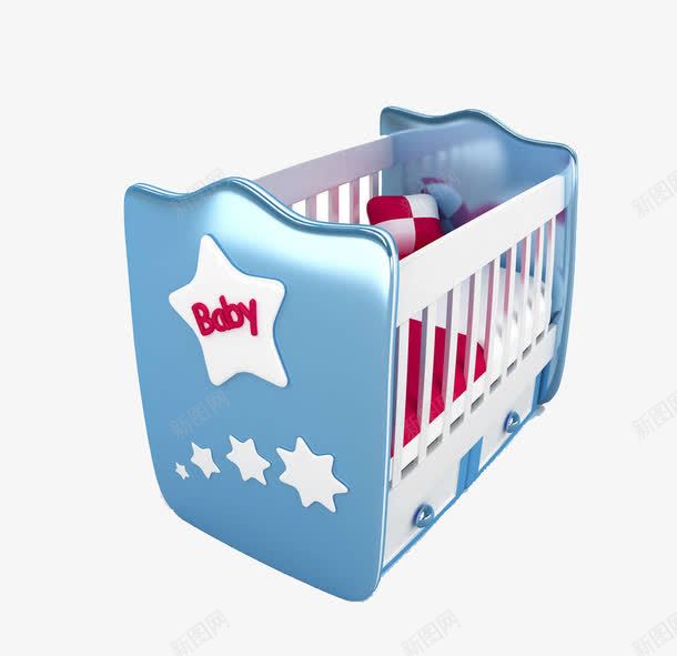 蓝色儿童床png免抠素材_新图网 https://ixintu.com 儿童用具 儿童用品 婴儿床 婴儿床俯视图 婴儿用具 婴儿用品 生活用品