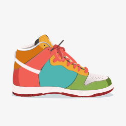 彩色运动鞋运动球鞋矢量图高清图片