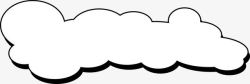 不规则形毛笔手绘对话框界面云朵对话框高清图片